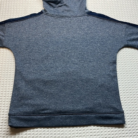 Under Armour Sweatshirt Top Womens Size Medium Blue Wrap Cowl Neck Pre Owned - Picture 10 of 14